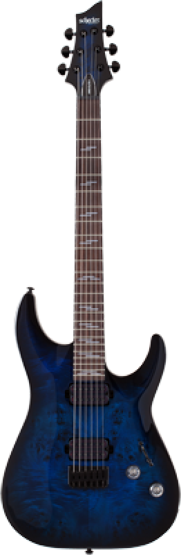 SCHECTER E-Gitarre, Omen Elite 6, See Thru Blue Burst