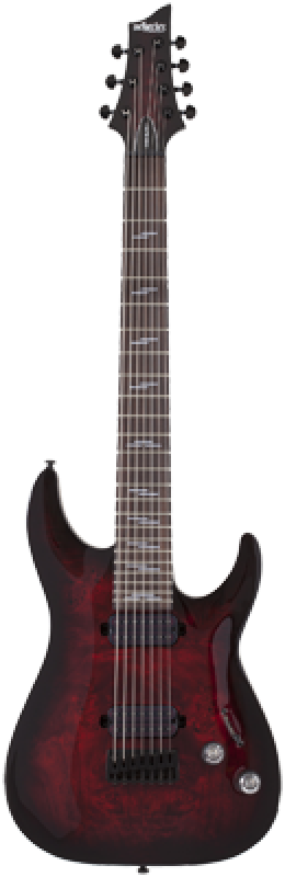 SCHECTER E-Gitarre, Omen Elite 7, Black Cherry Burst