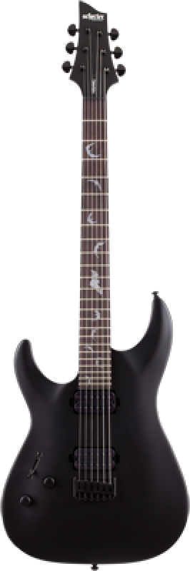 SCHECTER E-Gitarre, Damien 6, Satin Black, Linkshänder