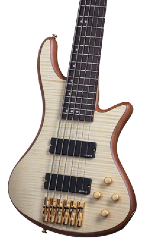 SCHECTER Bassgitarre, Stiletto Custom-6, Natural Satin