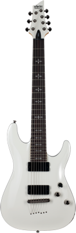 SCHECTER E-Gitarre, Demon 7, Vintage White