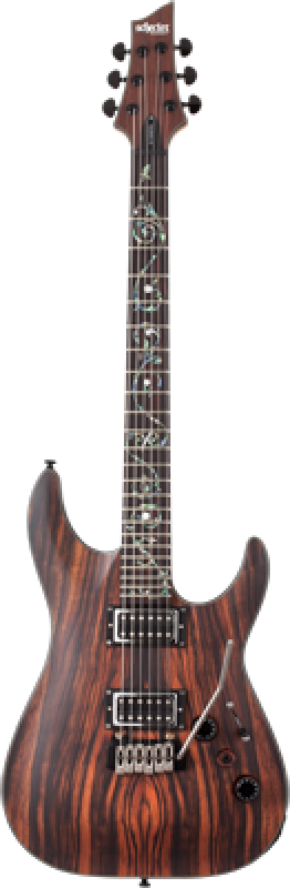 SCHECTER E-Gitarre, C-1 Exotic Ebony, Natural Satin