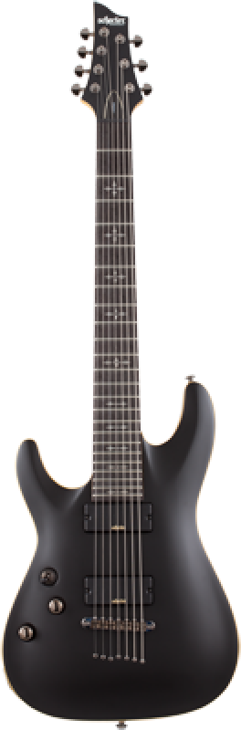 SCHECTER E-Gitarre, Demon 7, Satin Black, Linkshänder