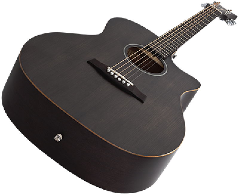 SCHECTER Westerngitarre, Deluxe, See-Thru Black Satin