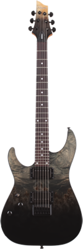 SCHECTER E-Gitarre, C-1 Standard, Black Fade Burst Burl, LH