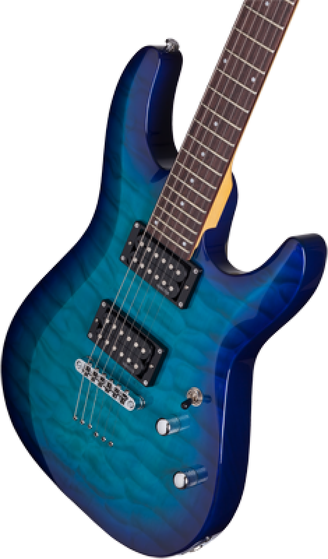 SCHECTER E-Gitarre, C-6 Plus, Ocean Blue Burst