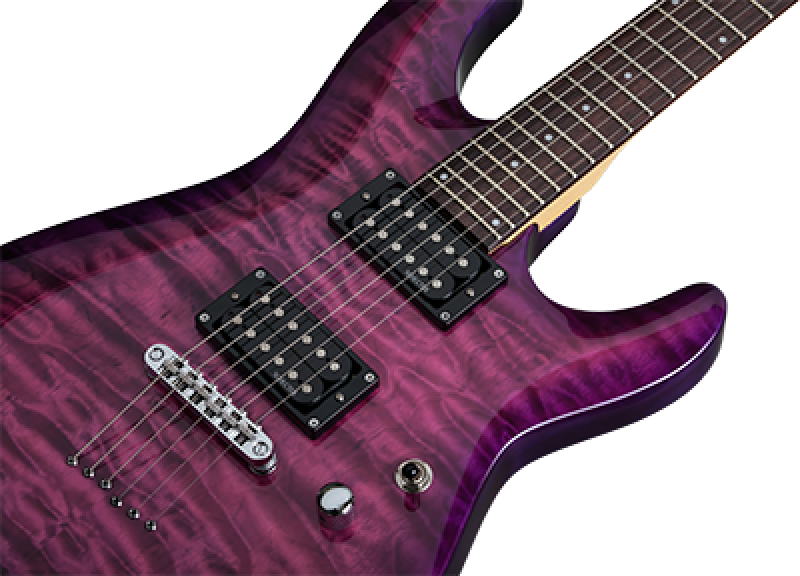 SCHECTER E-Gitarre, C-6 Plus, Electric Magenta