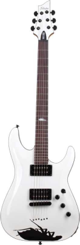 SCHECTER E-Gitarre, Signature Jerry Horton C-1, 25th Anniversary, Whit