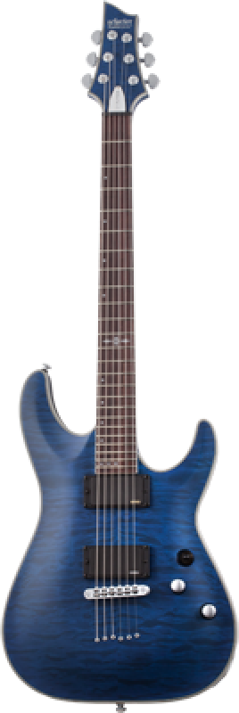 SCHECTER E-Gitarre, C-1 Platinum, See-Thru Blue