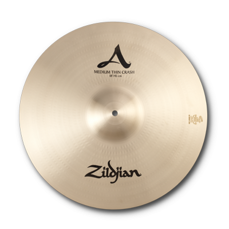 ZILDJIAN Crash, A Zildjian, 18", Medium Thin Crash, traditional