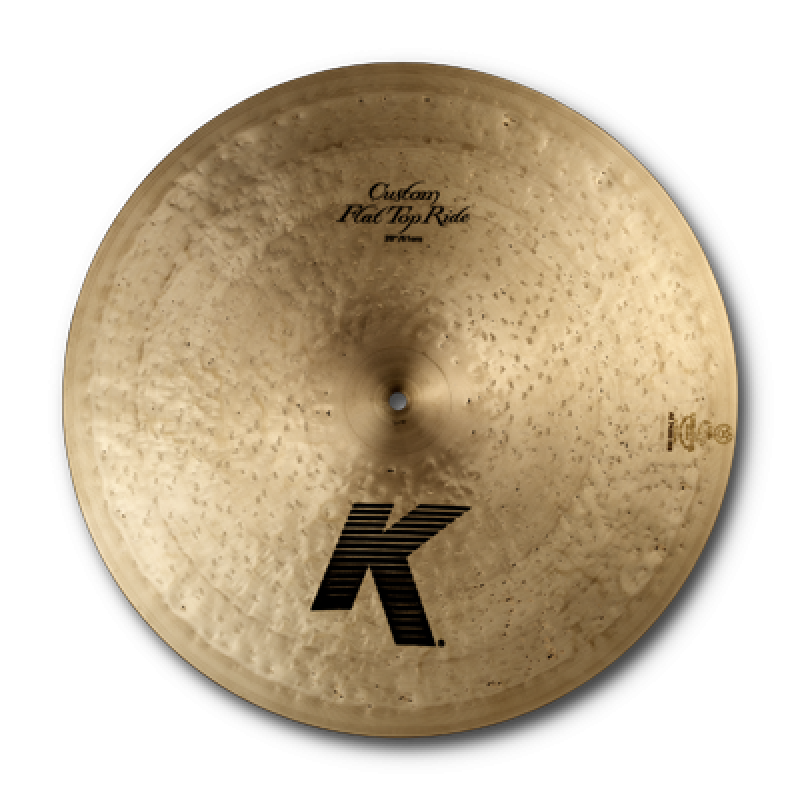 ZILDJIAN Ride, K Custom, 20", Flat Top Ride, traditional