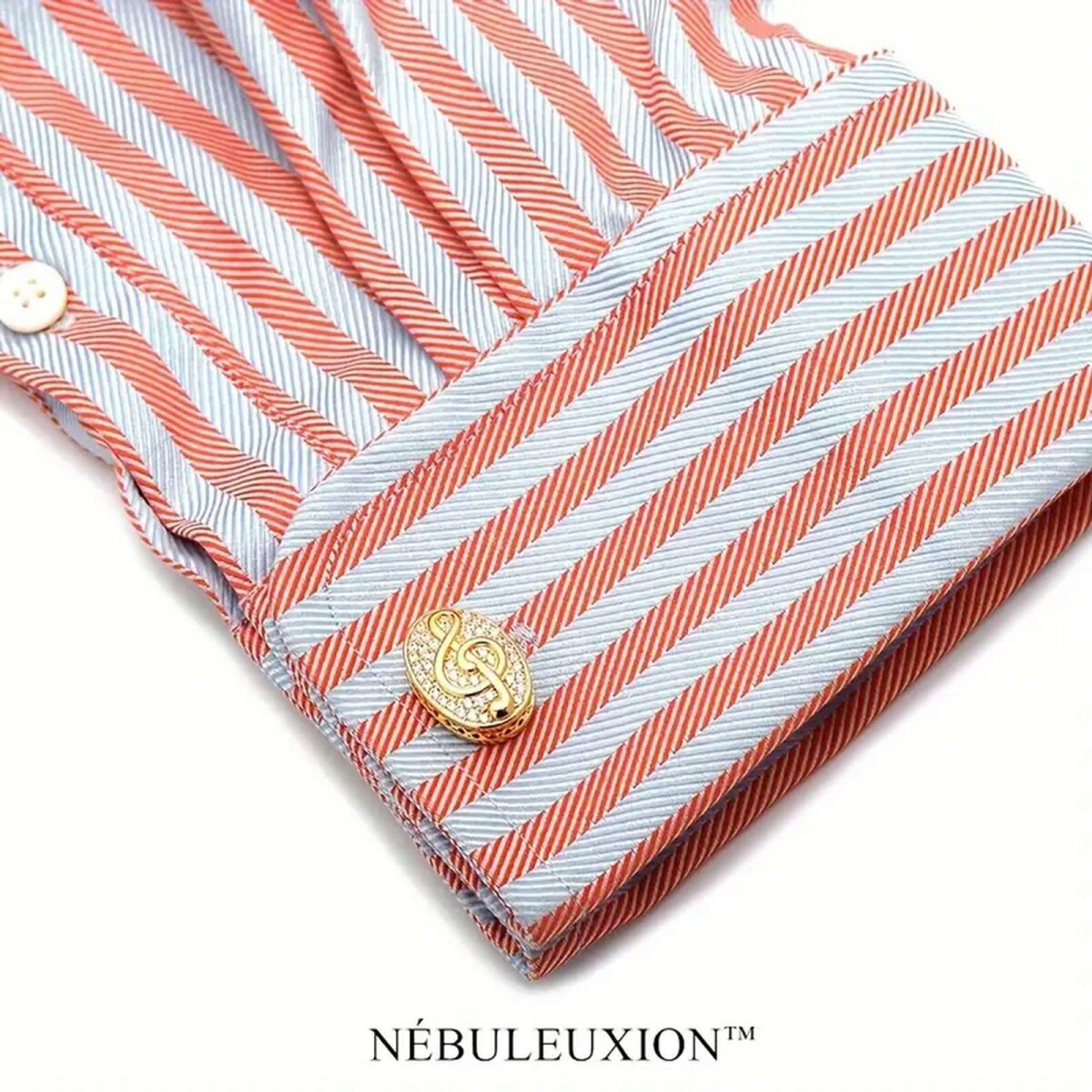 ROCK-HUS Manschettenknöpfe Notenschlüssel Edel mit Strass