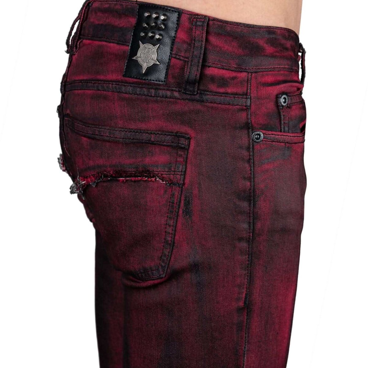 WORNSTAR Unisex All Access Collection Rampager Coated Jeans Crimson 28