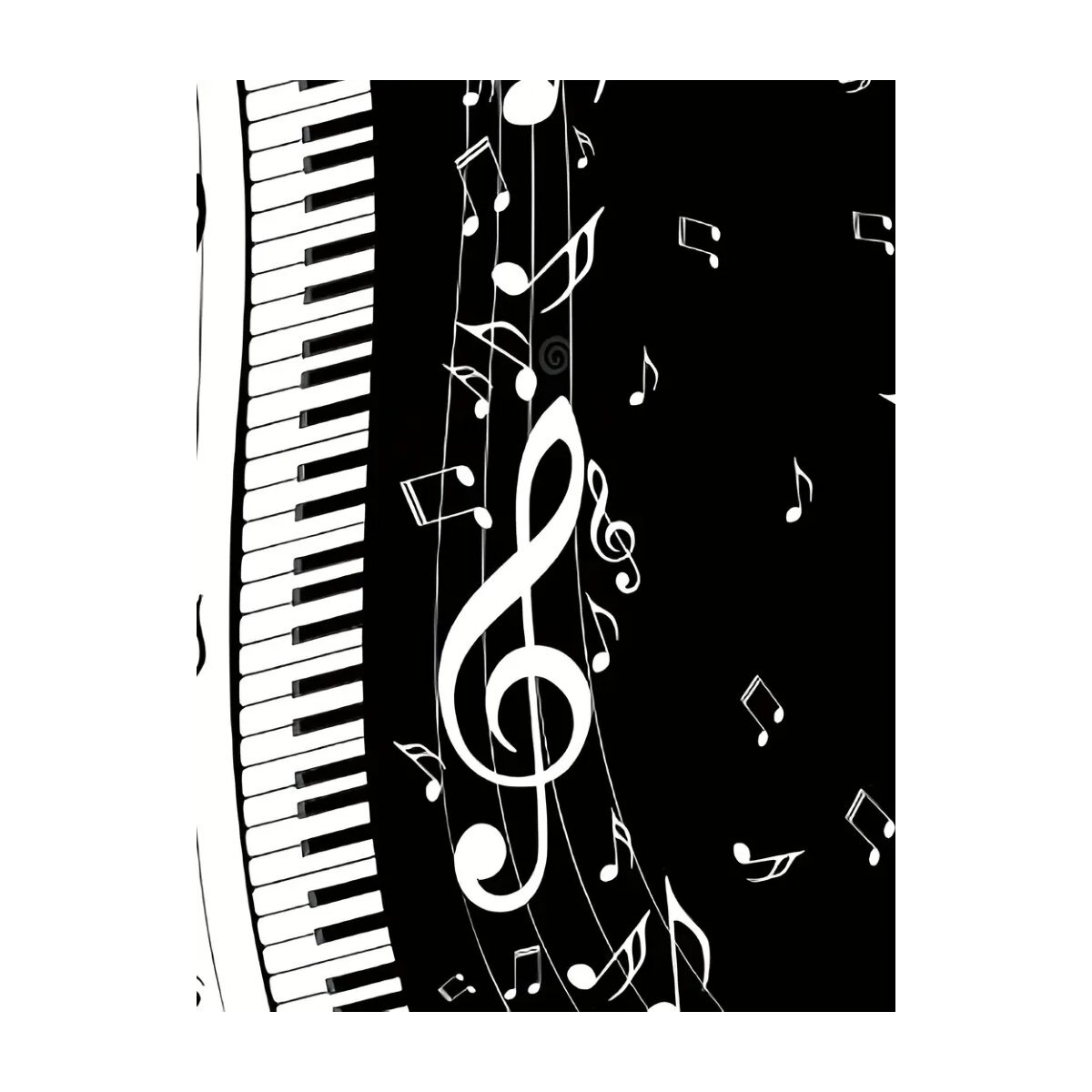 ROCK-HUS Kleid Swing the Music Schwarz Weiss