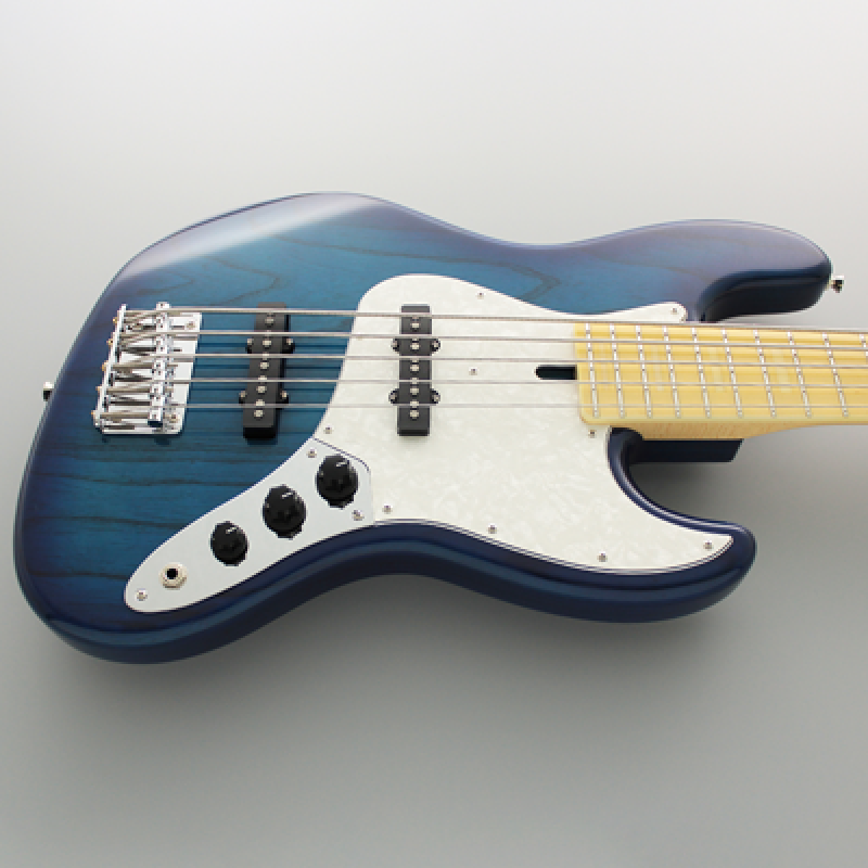 FGN Bassgitarre, Neo Classic JB-100, 5-Saiter Bass, See-Thru Blue Burs