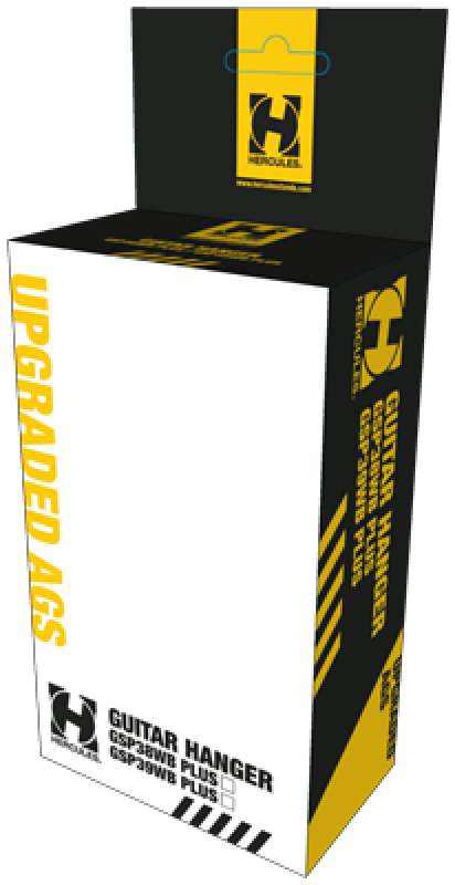HERCULES Gitarrenwandhalter, AGS Plus, kurz, Metallsockel