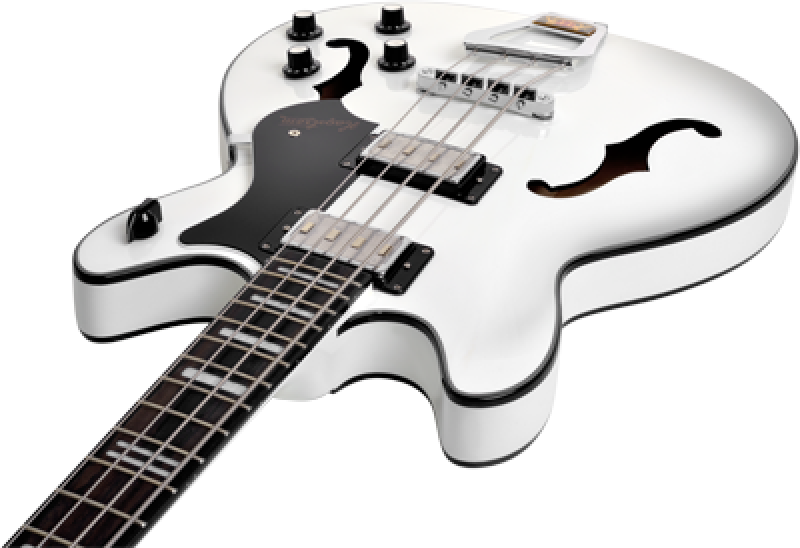 HAGSTROM Bassgitarre, Viking, White Gloss