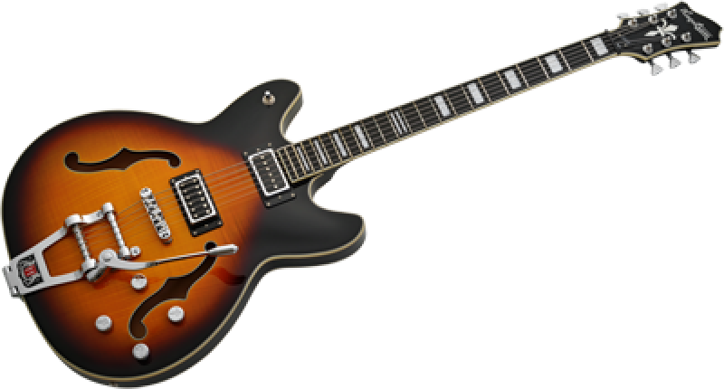 HAGSTROM E-Gitarre, Tremar Viking Baritone DLX, Tobacco Sunburst