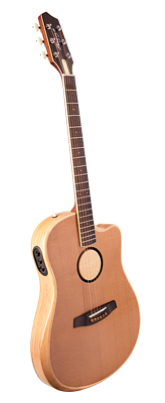 L.R.BAGGS Westerngitarre, AEG1, Natur torrefiziert, Preamp, Softcase