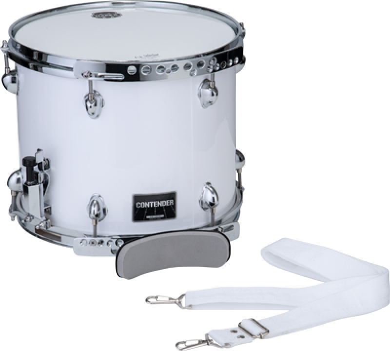 MAPEX Marching Snare Drum, Contender Series, 13"x10", Gloss White, Tra