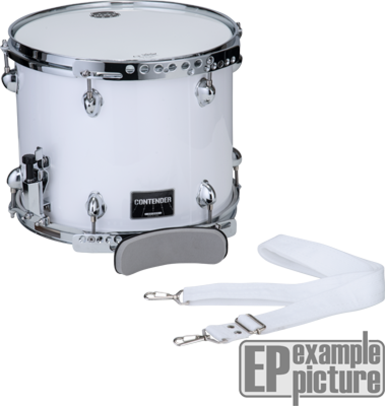MAPEX Marching Snare Drum, Contender Series, 14"x6", Gloss White, Trag