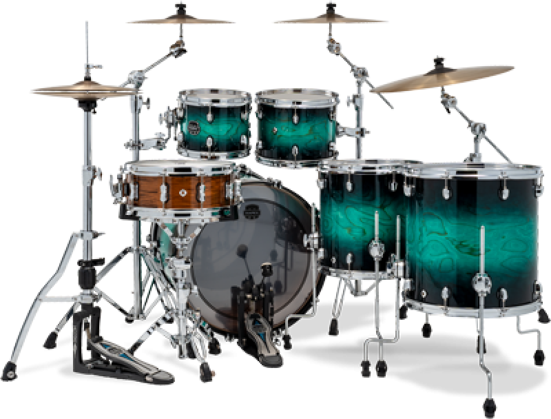 MAPEX Shellset, Saturn VI, Stage+, Marine Teal Burst #XT