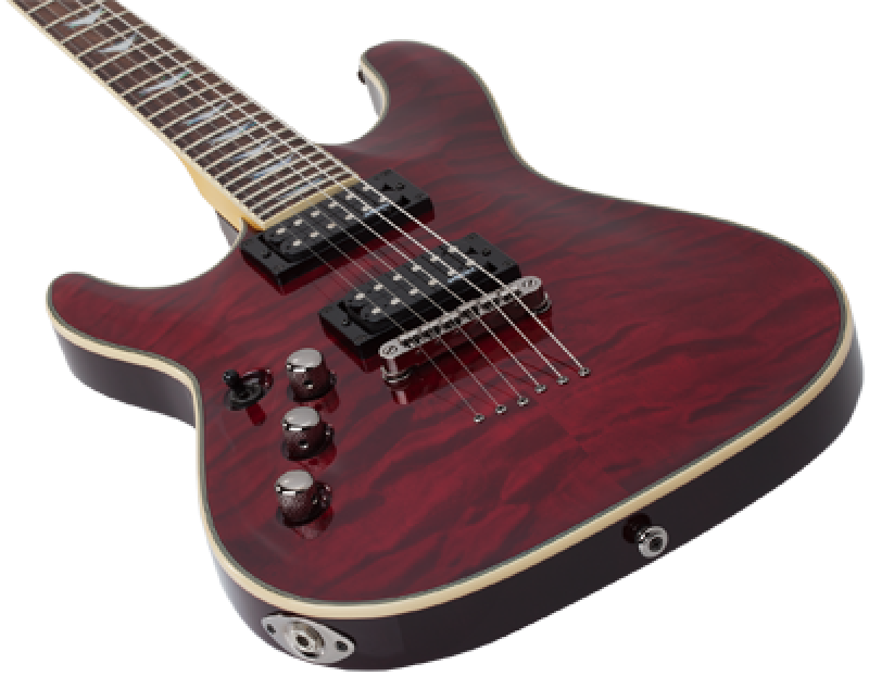 SCHECTER E-Gitarre, Omen Extreme 6, Black Cherry, Linkshänder