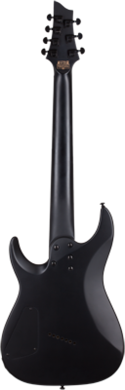 SCHECTER E-Gitarre, Damien 7, MultiScale, Satin Black