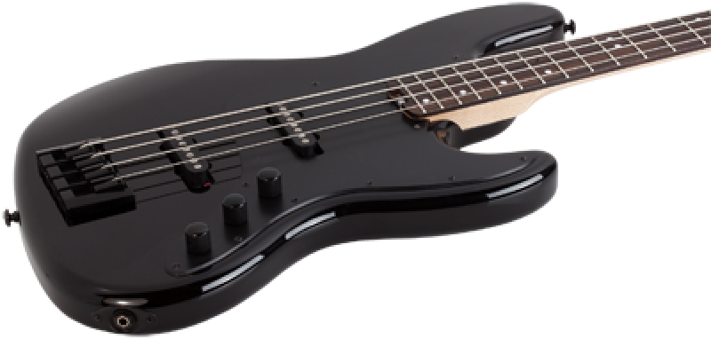 SCHECTER Bassgitarre, J-4 Rosewood, Gloss Black