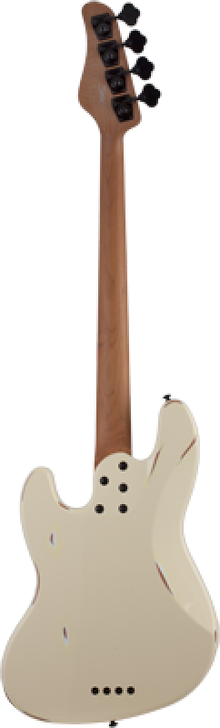 SCHECTER Bassgitarre, J-4 Sixx Relic, Ivory