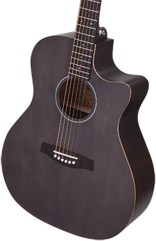 SCHECTER Westerngitarre, Deluxe, See-Thru Black Satin