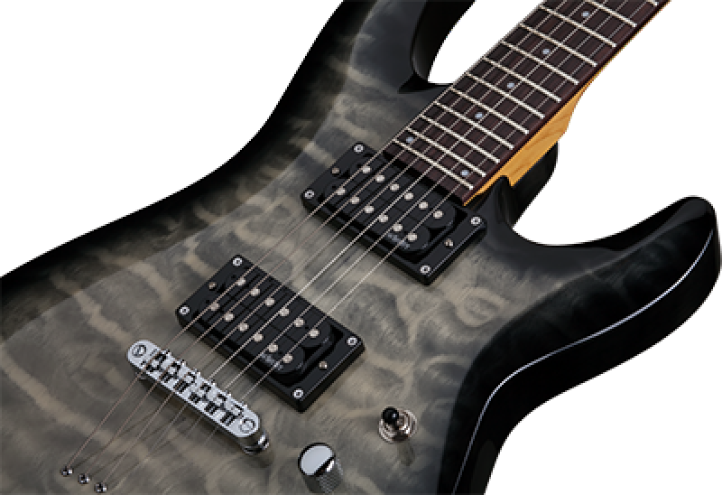 SCHECTER E-Gitarre, C-6 Plus, Charcoal Burst