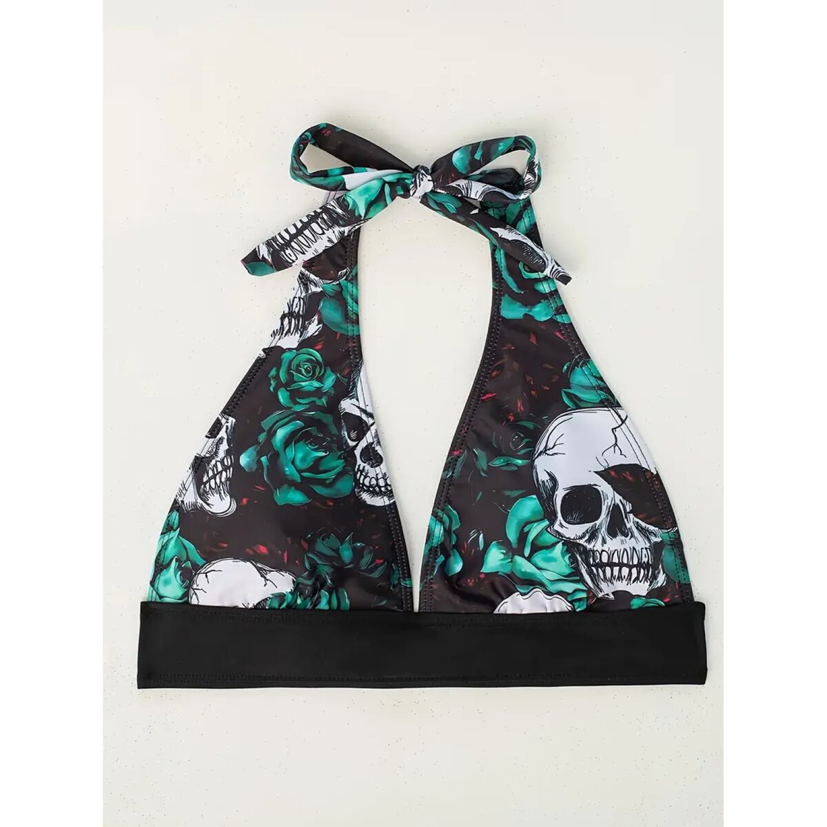 ROCK-HUS Bikini Skulls´n Roses Dunkelgrün