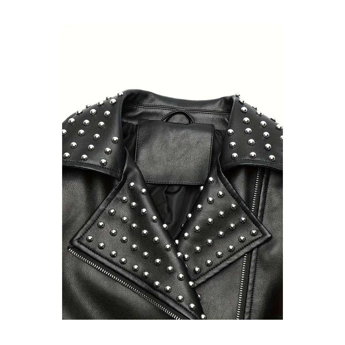 ROCK-HUS Biker-Style Jacke Damen mit Nietenkragen