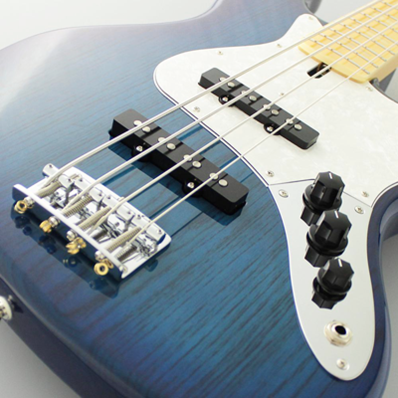 FGN Bassgitarre, Neo Classic JB-100, See-Thru Blue Burst, Gigbag