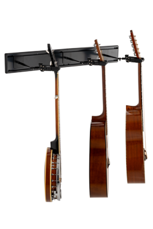 HERCULES Slatwall, für 3 Gitarren, 2x Slatwall, inkl. 3x Wandhalter HC