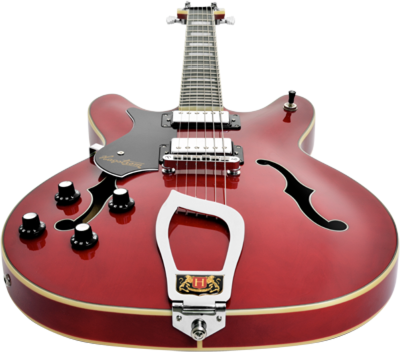 HAGSTROM E-Gitarre, Viking, Transparent Cherry, Linkshänder