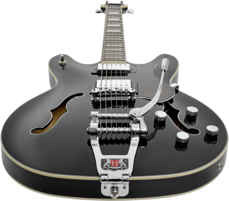HAGSTROM E-Gitarre, Tremar Viking Deluxe, Black Gloss