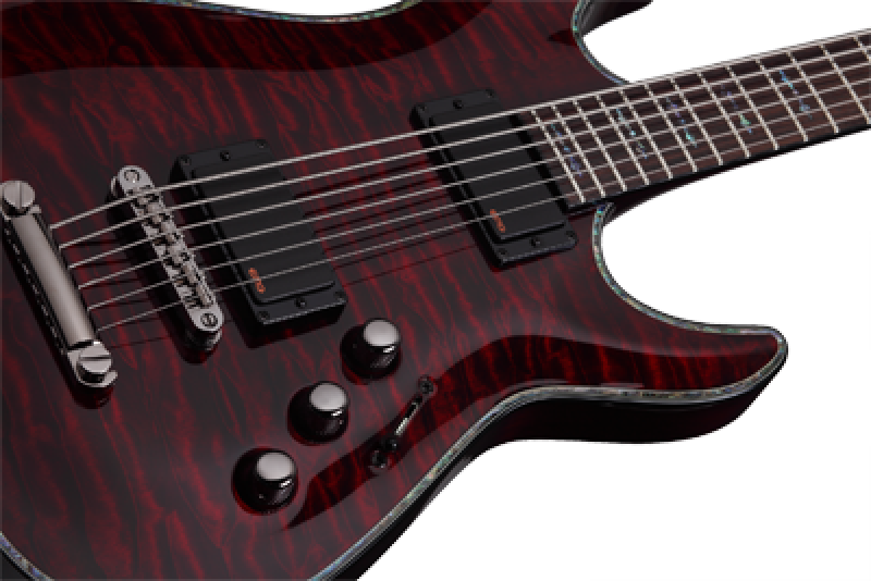 SCHECTER E-Gitarre, Hellraiser C VI Baritone, Black Cherry