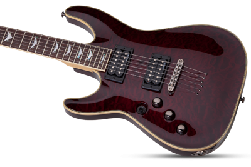 SCHECTER E-Gitarre, Omen Extreme 6, Black Cherry, Linkshänder