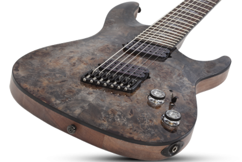 SCHECTER E-Gitarre, Omen Elite 7, MultiScale, Charcoal