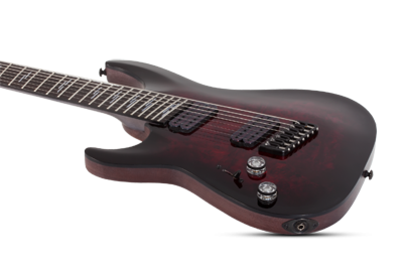 SCHECTER E-Gitarre, Omen Elite 7, MultiScale, Black Cherry Burst, Link