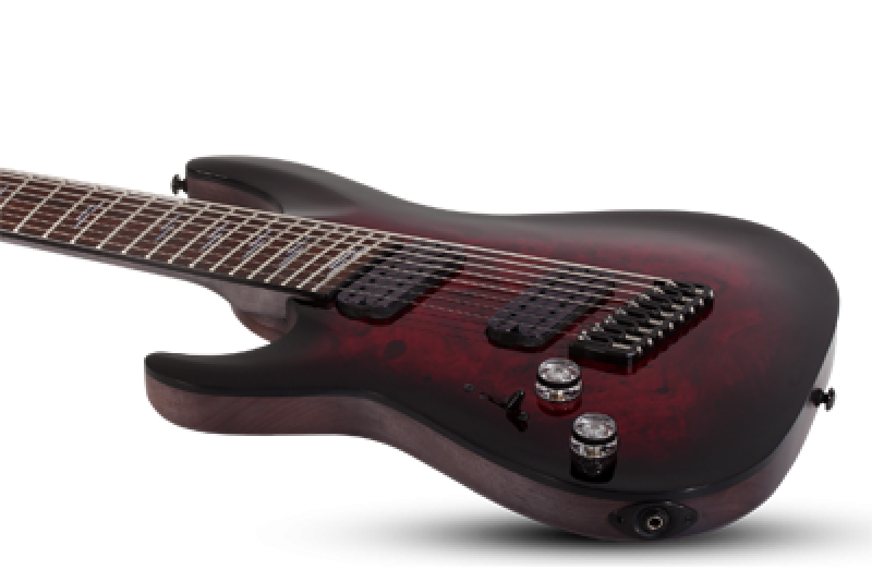 SCHECTER E-Gitarre, Omen Elite 8, MultiScale, Black Cherry Burst, Link