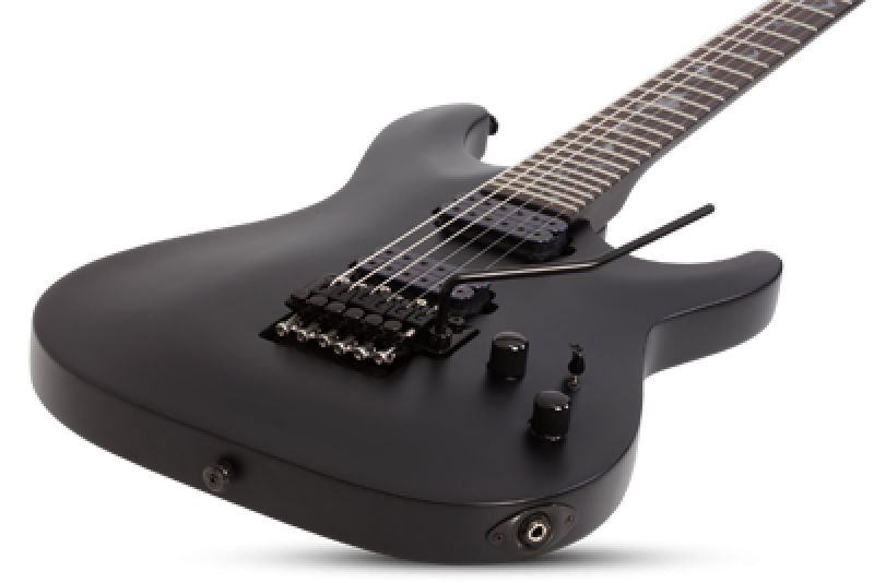 SCHECTER E-Gitarre, Damien 6 FR, Satin Black