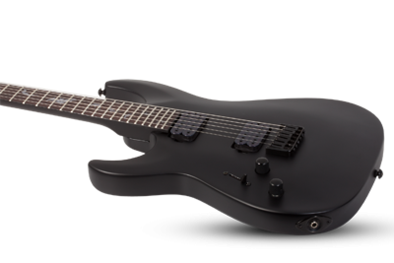 SCHECTER E-Gitarre, Damien 6, Satin Black, Linkshänder