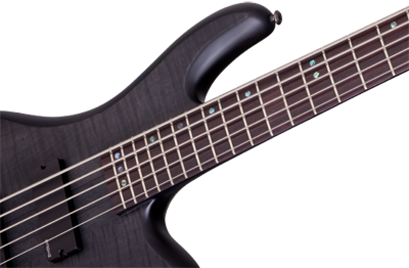 SCHECTER Bassgitarre, Stiletto Studio-5, See-Thru Black Satin