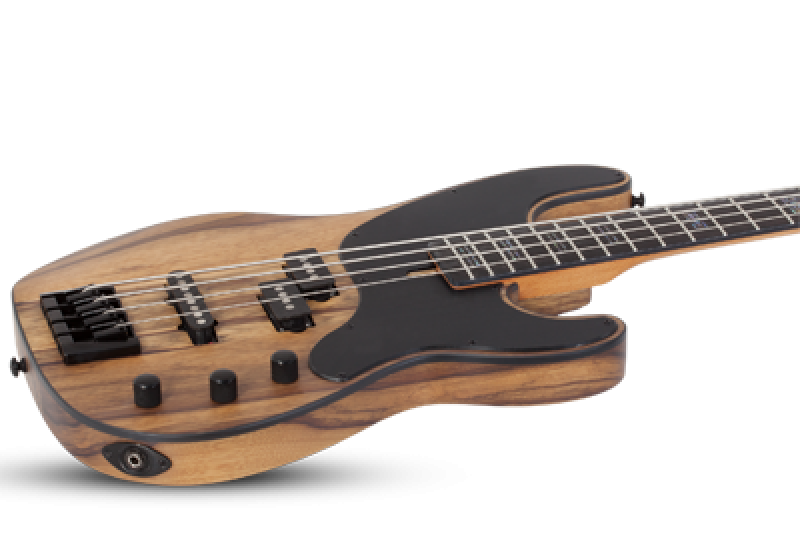 SCHECTER Bassgitarre, Model-T 4 Exotic, Black Limba