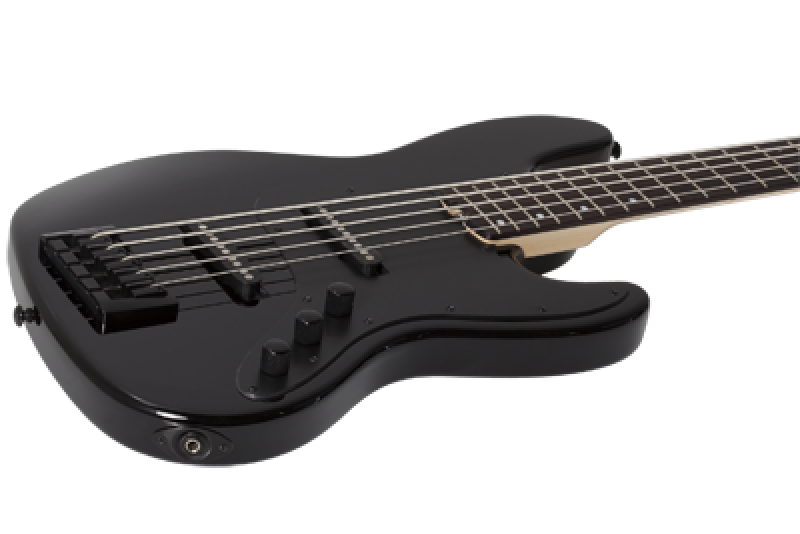 SCHECTER Bassgitarre, J-5 Rosewood, Gloss Black