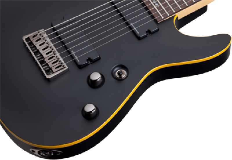 SCHECTER E-Gitarre, Demon 8, Aged Black Satin