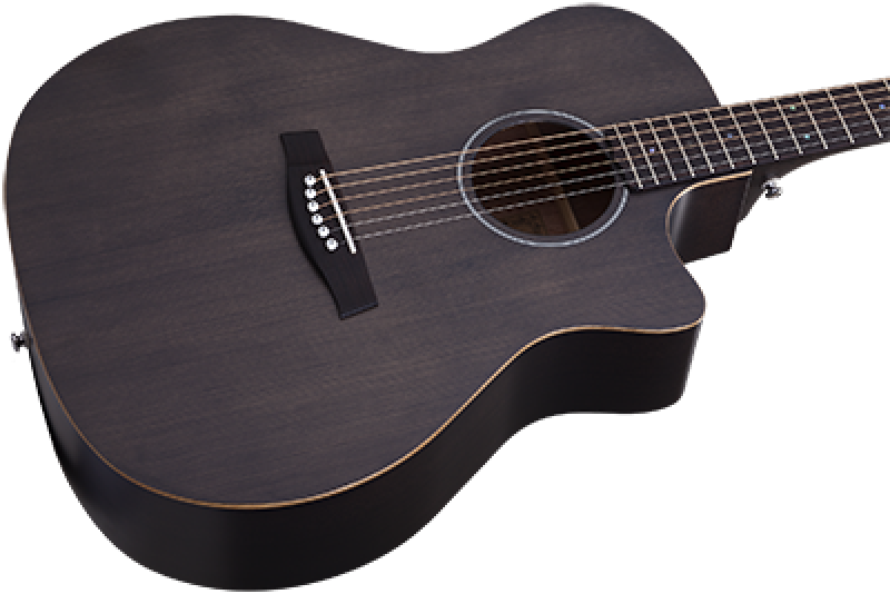 SCHECTER Westerngitarre, Deluxe, See-Thru Black Satin